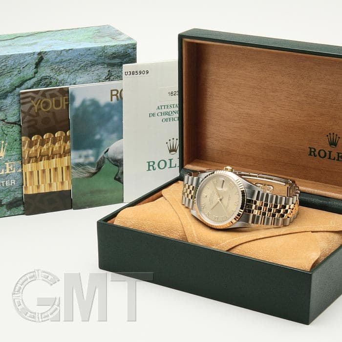 中古)ROLEX ロレックス デイトジャスト Ref.16233 シャンパンローマ
