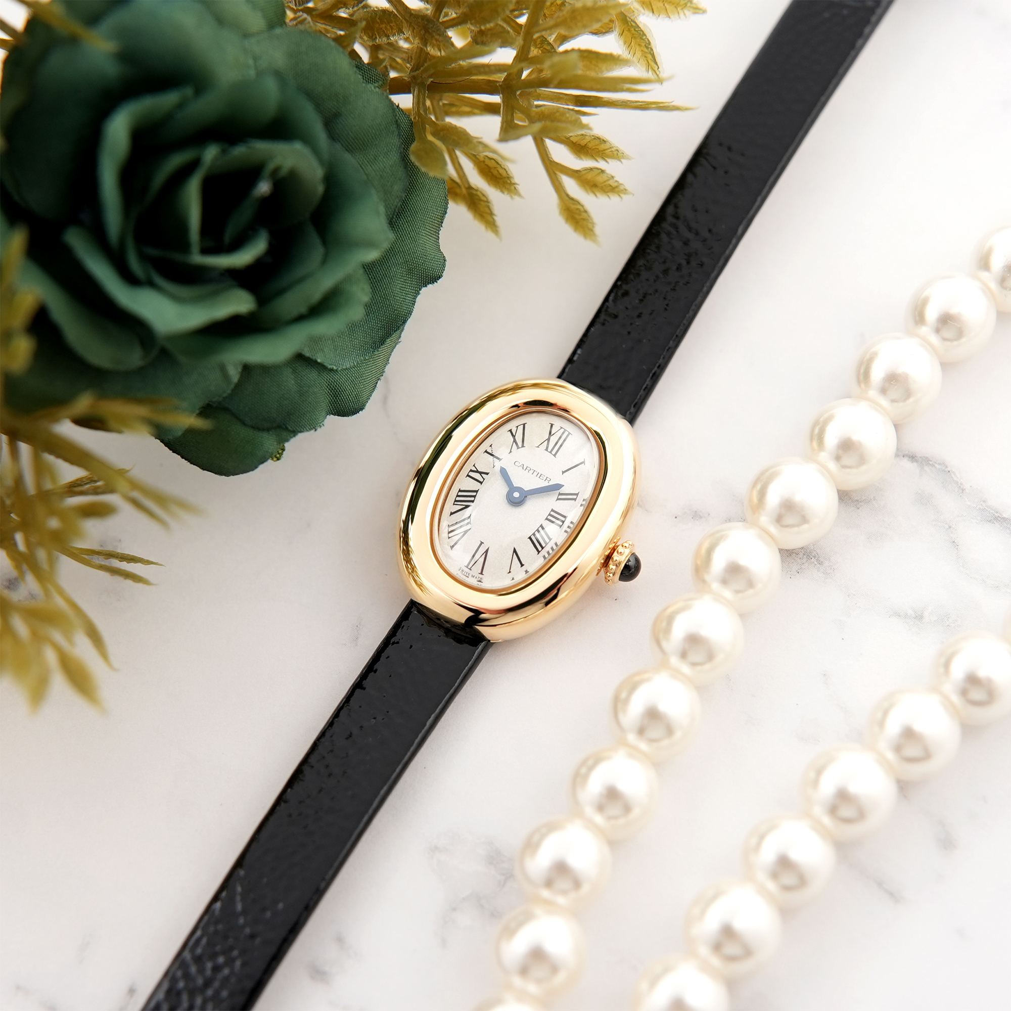 中古)CARTIER カルティエ ベニュワール ウォッチ ミニモデル WGBA0041 
