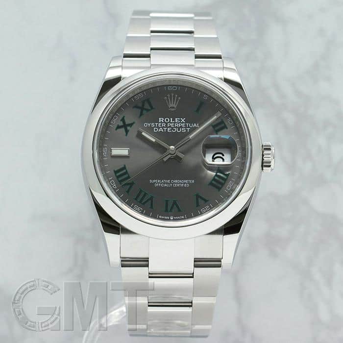 ロレックス ROLEX デイトジャスト36 126200 グレー SS メンズ 腕時計  