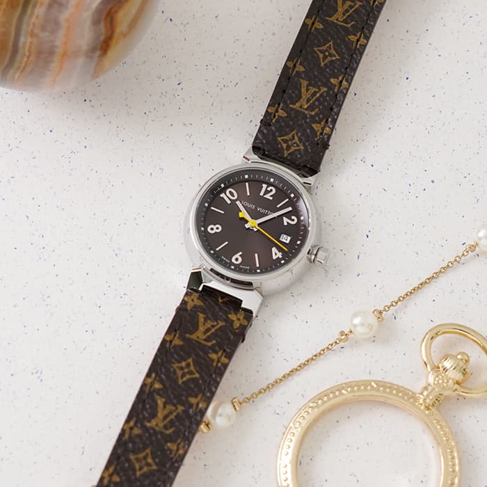中古)LOUIS VUITTON ルイ・ヴィトン タンブール モノグラム Q1211