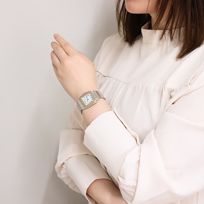 中古)CARTIER カルティエ サントス ガルベ LM オートマチック（商品ID
