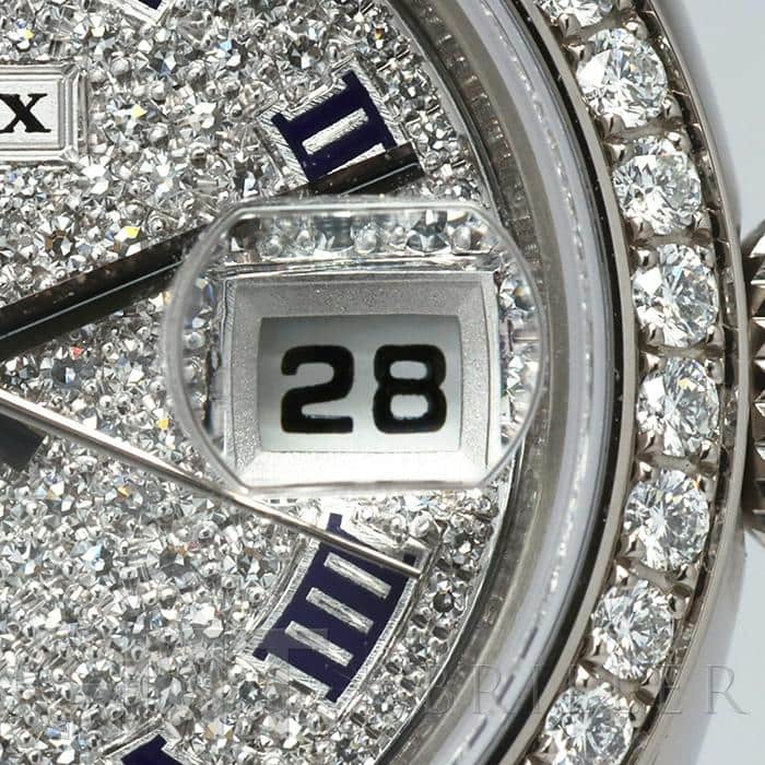 新品)ROLEX ロレックス デイトジャスト 179159 ZER パヴェ ローマ