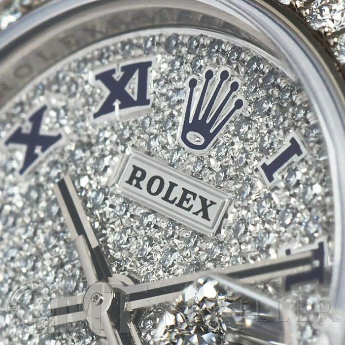 新品)ROLEX ロレックス デイトジャスト 179159 ZER パヴェ ローマ