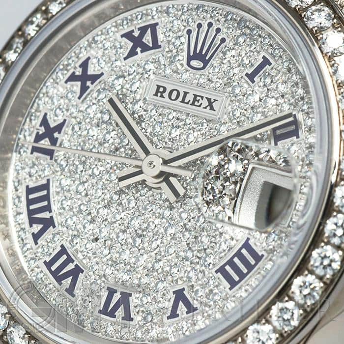 新品)ROLEX ロレックス デイトジャスト 179159 ZER パヴェ ローマ