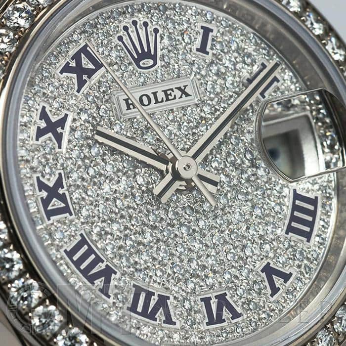 新品)ROLEX ロレックス デイトジャスト 179159 ZER パヴェ ローマ
