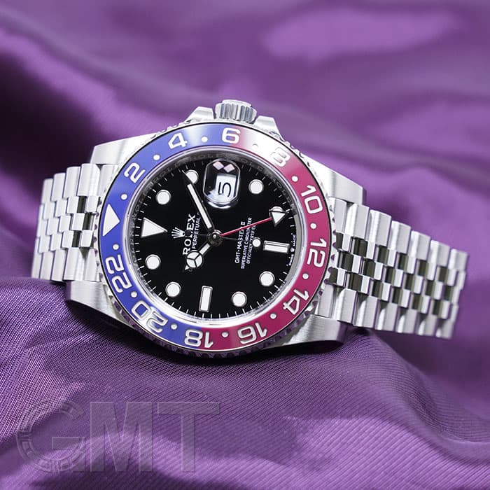 ROLEX ロレックス　GMTべゼル ロレックス GMTマスターII SS×YG グレー/ブラックベゼル 126713GRNR