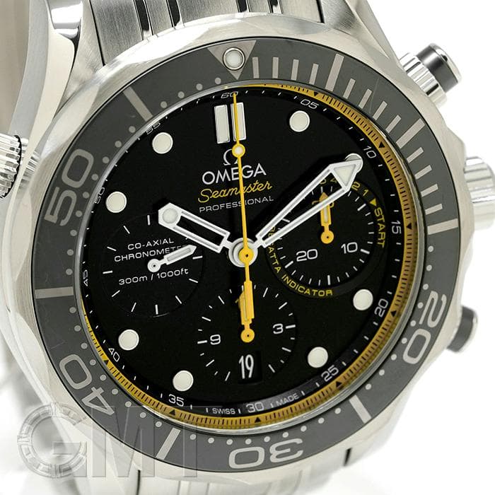 中古 オメガ OMEGA 212.30.44.50.01.002 ブラック メンズ 腕時計 中古)OMEGA オメガ シーマスター ダイバー300M クロノグラフ 212.30