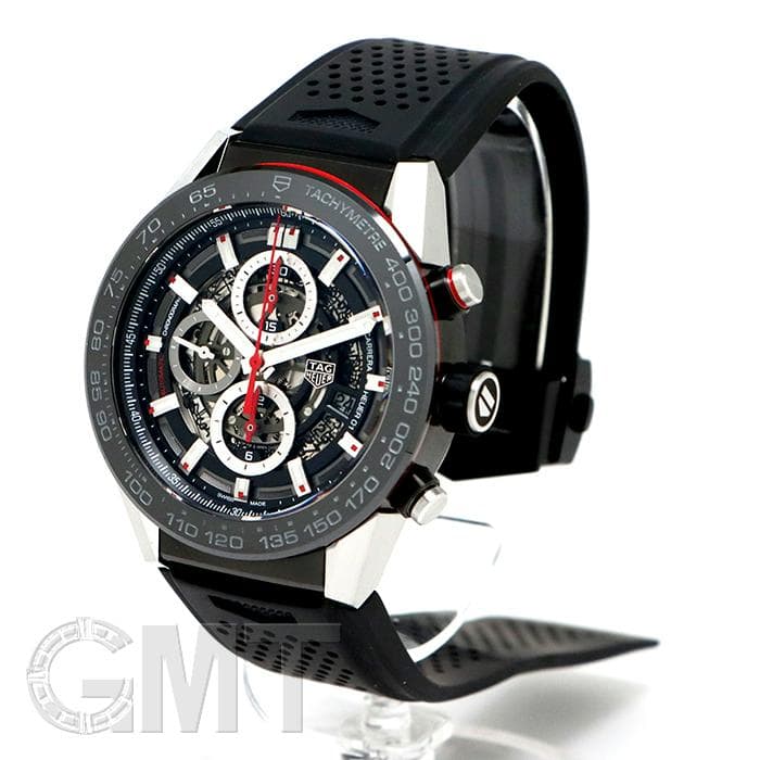 トトロタグホイヤーにてOH済磨き済 TAG HEUERカレラCAR2A1Z 中古)TAG HEUER タグ・ホイヤー カレラ キャリバー ホイヤー01 45mm