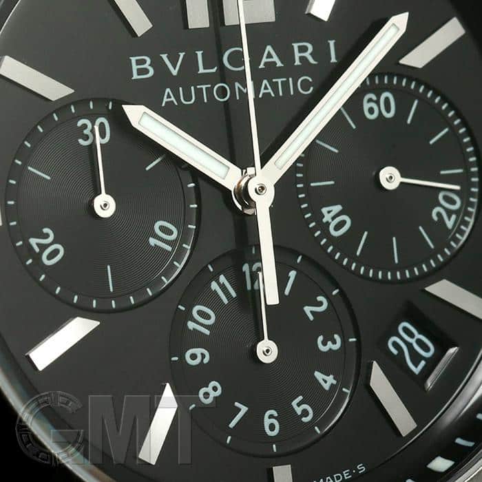 新品)BVLGARI ブルガリ エルゴン クロノグラフ EG40BSSDCH ブラック