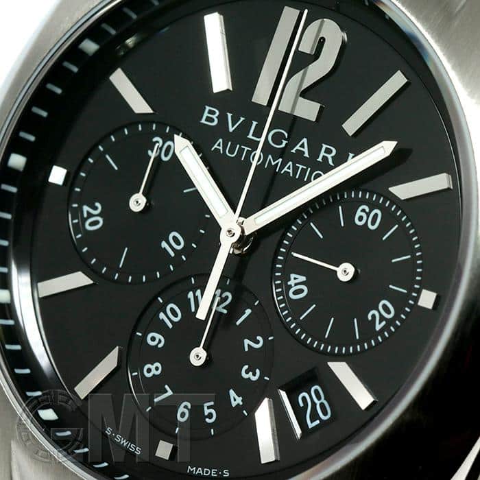 新品)BVLGARI ブルガリ エルゴン クロノグラフ EG40BSSDCH ブラック