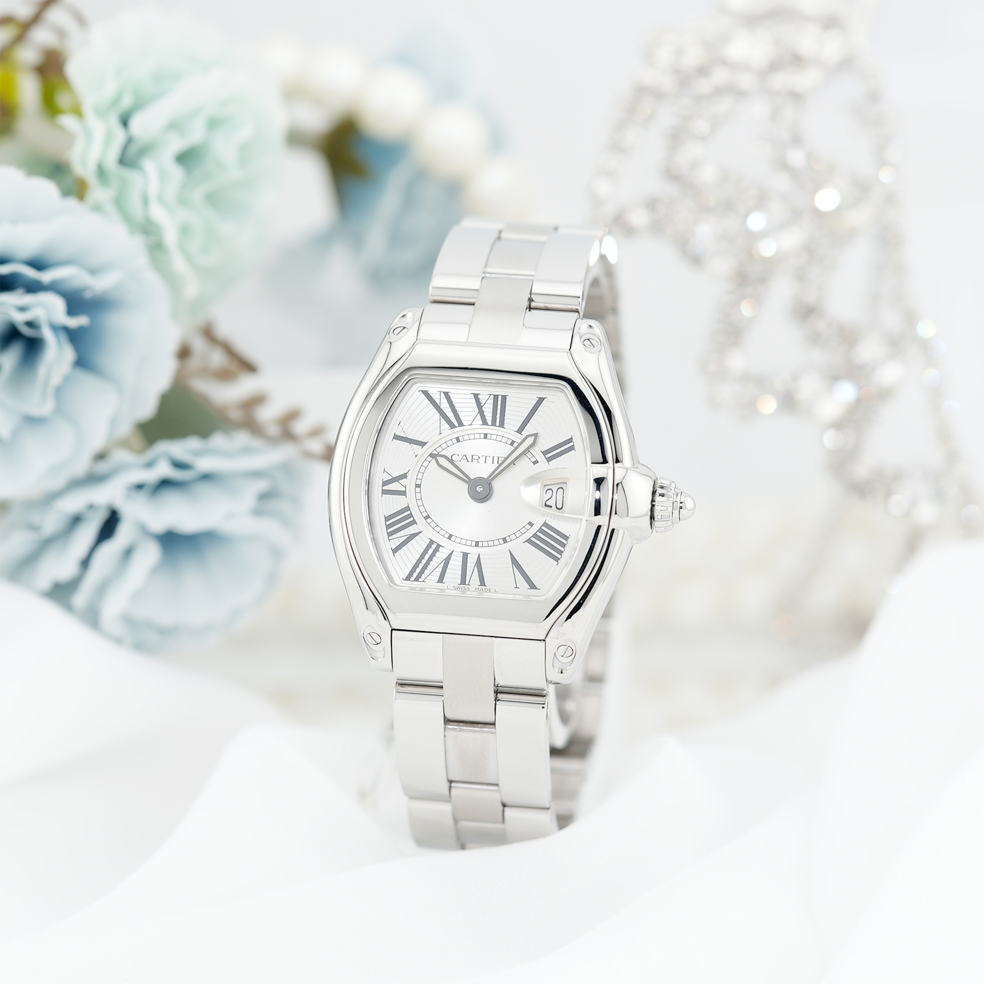 カルティエ ロードスターSM コマ 中古)CARTIER カルティエ ロードスター SM W62016V3（商品ID