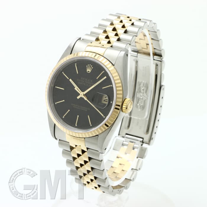中古)ROLEX ロレックス デイトジャスト 16233 ブラック タペストリー