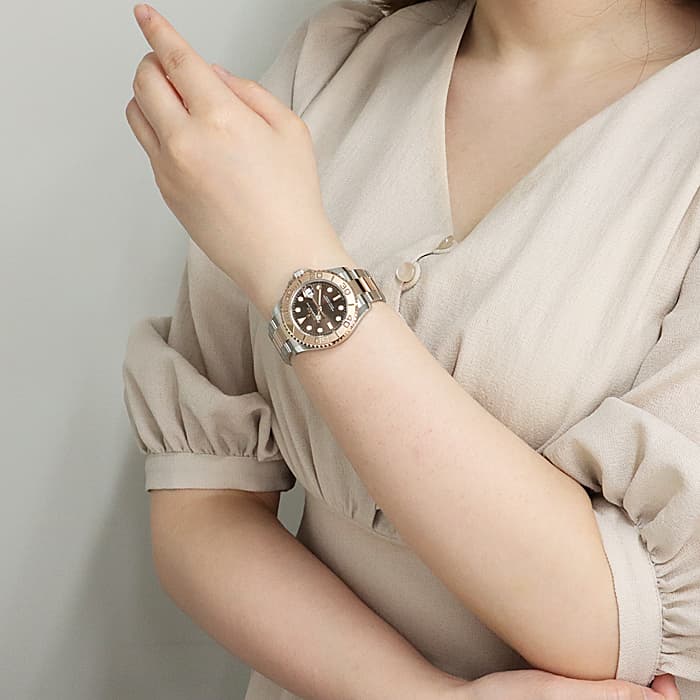 しろちん様ご専用〜ロレックス　ヨットマスター37チョコレート ROLEX - しろちん様ご専用〜ロレックス ヨットマスター37チョコレート