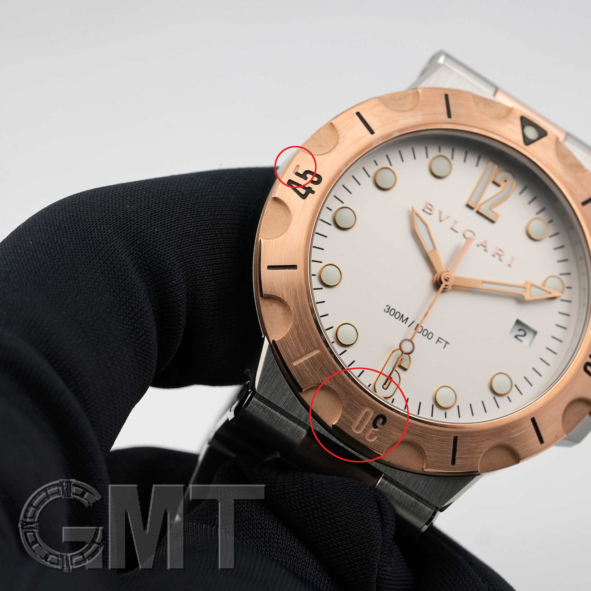 中古)BVLGARI ブルガリ ディアゴノ プロ スクーバ SS/PG ホワイト