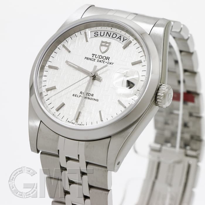 TUDOR チューダー プリンスデイト モザイク 34mm 100m防水 新品)TUDOR チューダー プリンス デイト シルバーモザイク 34mm