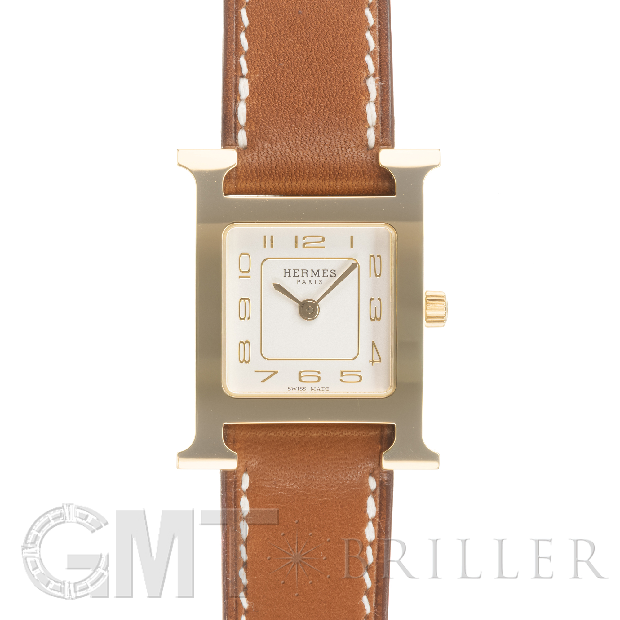 未使用)HERMES エルメス Hウォッチ PM ゴールド ゴールド金具 HH1.201