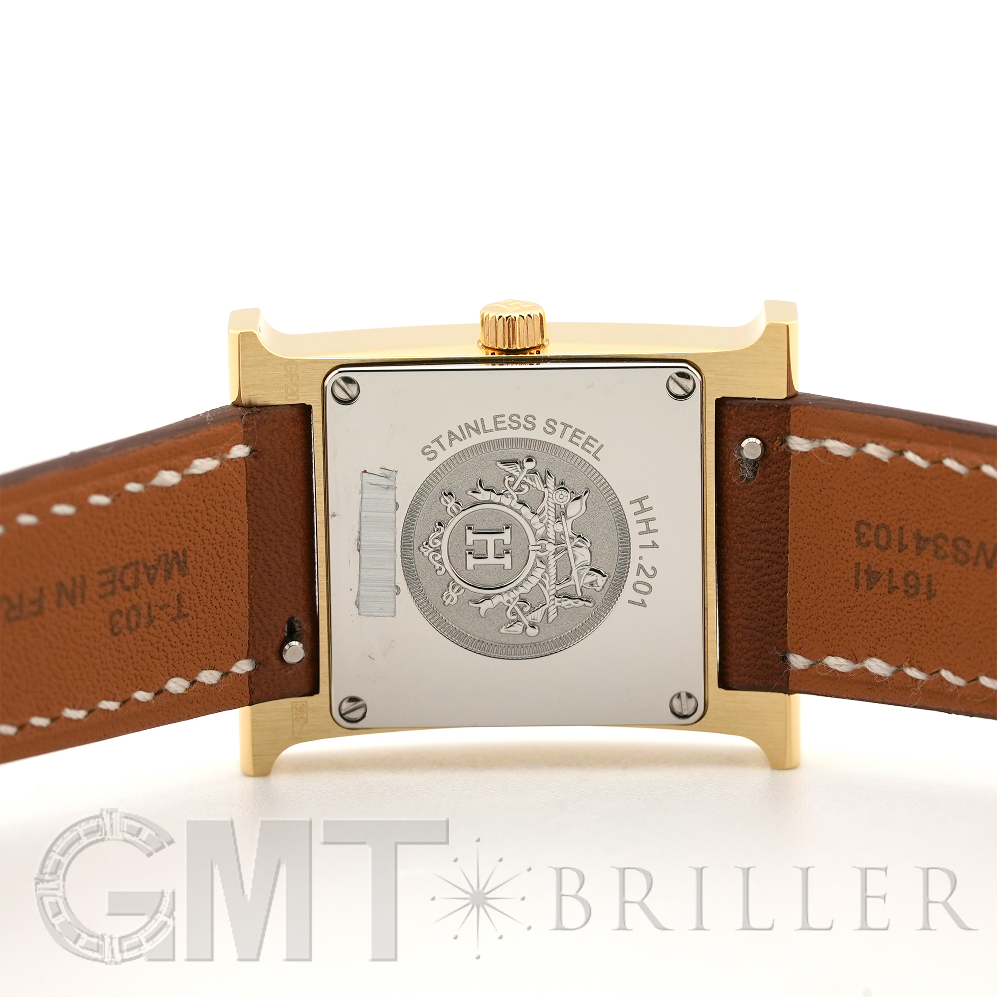 未使用)HERMES エルメス Hウォッチ PM ゴールド ゴールド金具 HH1.201