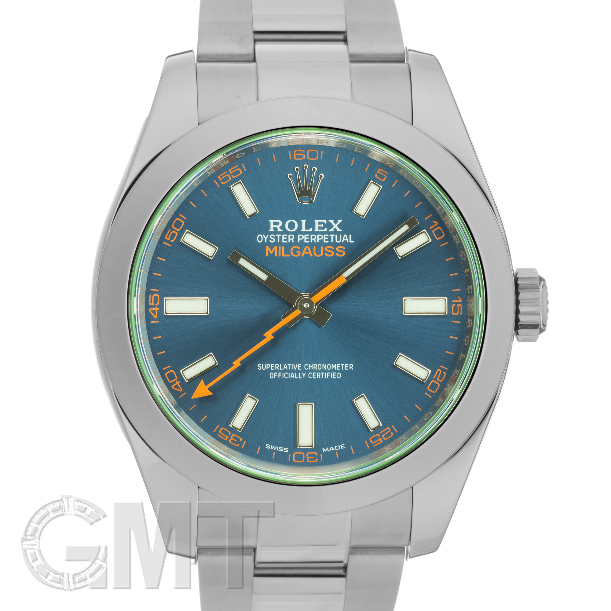 ロレックス 空箱 内外箱 プラチナ無垢 青 51.00.01キー付き 極美品 中古)ROLEX ロレックス ミルガウス 116400GV Zブルー（商品ID