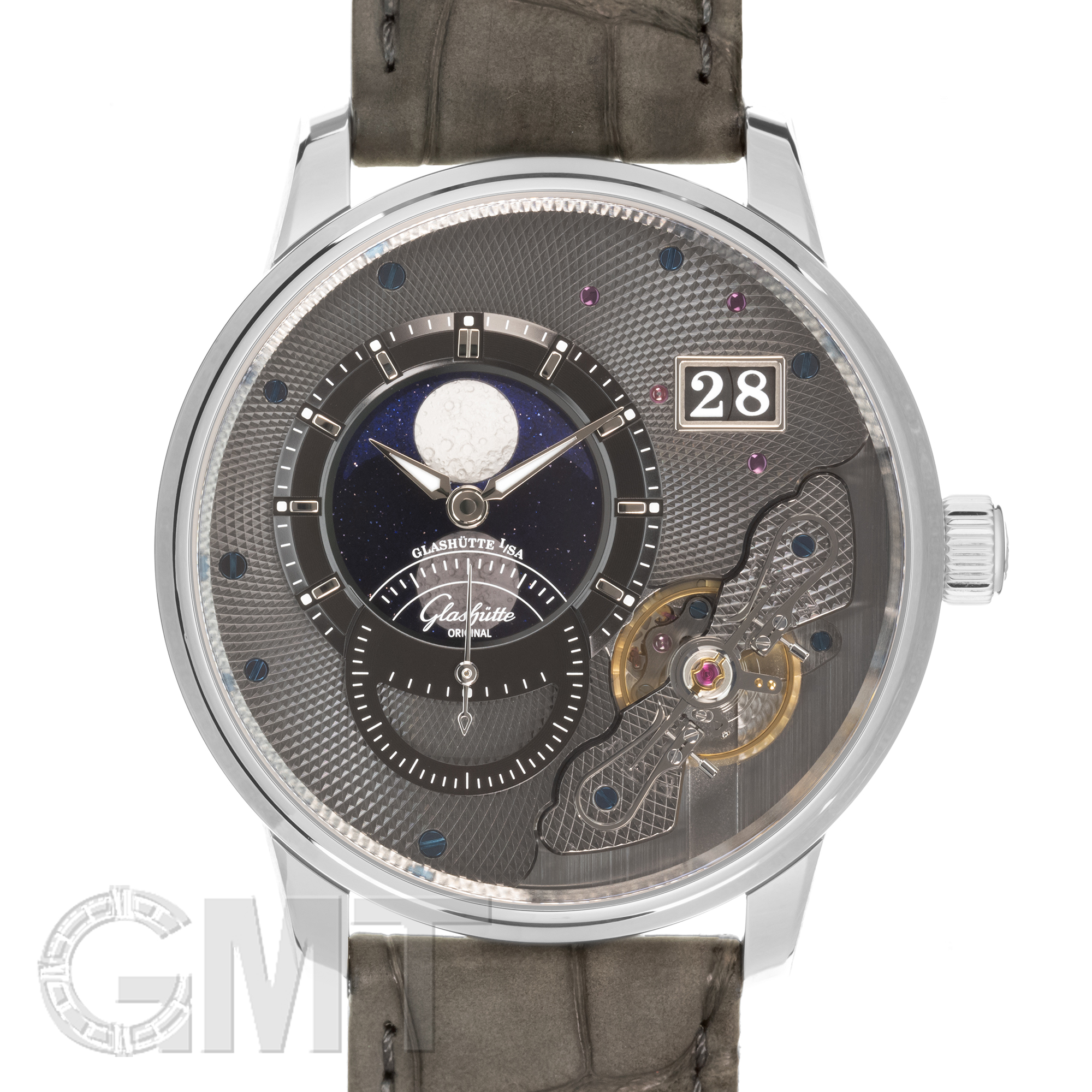 新品未使用・イタリア ミラノ限定 中古)GLASHUTTE ORIGINAL グラスヒュッテ オリジナル パノ ルナ