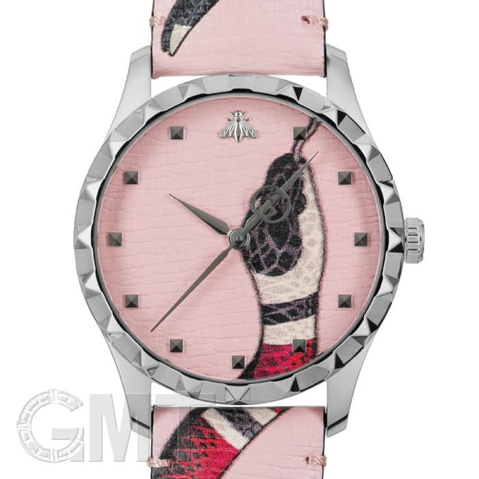 新品)GUCCI グッチ Gタイムレス YA1264083 スネーク ピンク