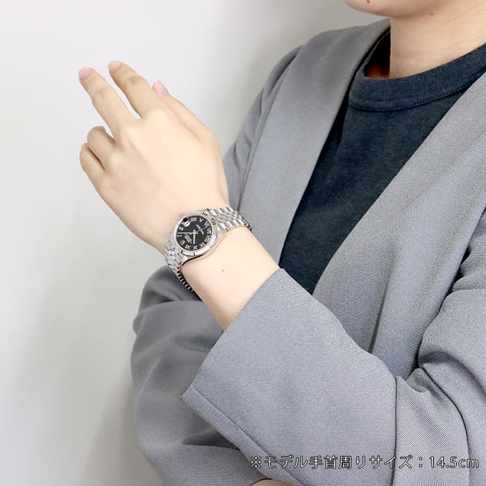 新品)ROLEX ロレックス デイトジャスト 31 278274 ブラック ローマ 