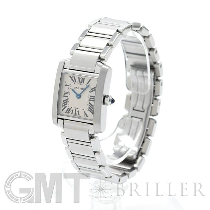 CARTIER カルティエ ウォッチ タンクフランセーズSM 時計 W51008Q3 腕時計
 ステンレススチール シルバー クオーツ ホワイト文字盤 レディース【中古】 トケマー:カルティエ タンクフランセーズSM W51008Q3 クオーツ 黒文字