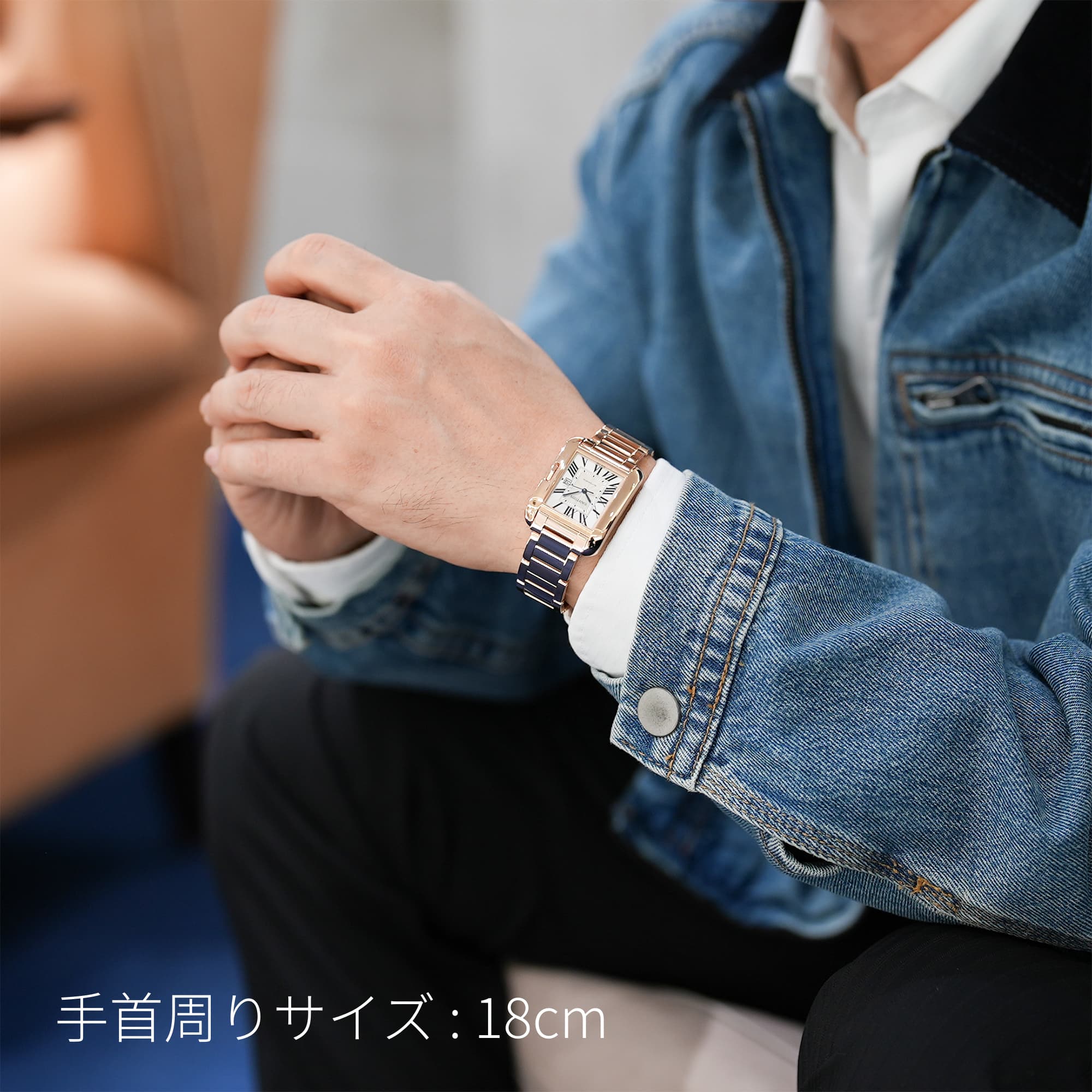 中古)CARTIER カルティエ タンク アングレーズ LM W5310003 ピンク
