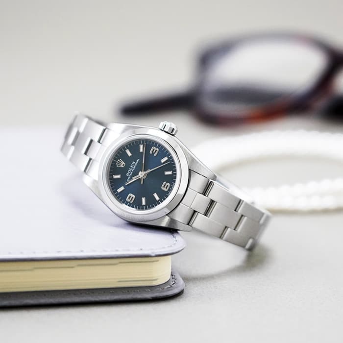 中古)ROLEX ロレックス オイスターパーペチュアル 76080 ブルー369 A番