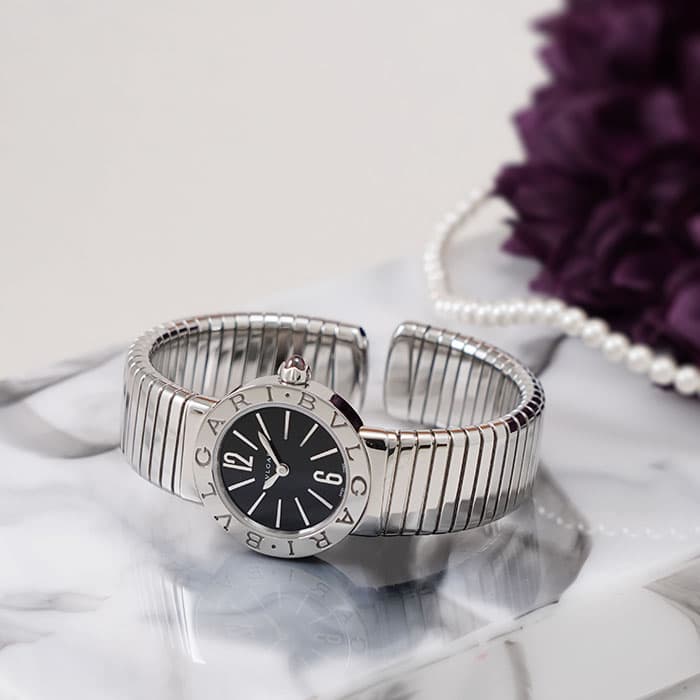 新品)BVLGARI ブルガリ ブルガリ・ブルガリ トゥボガスブレス ブラック