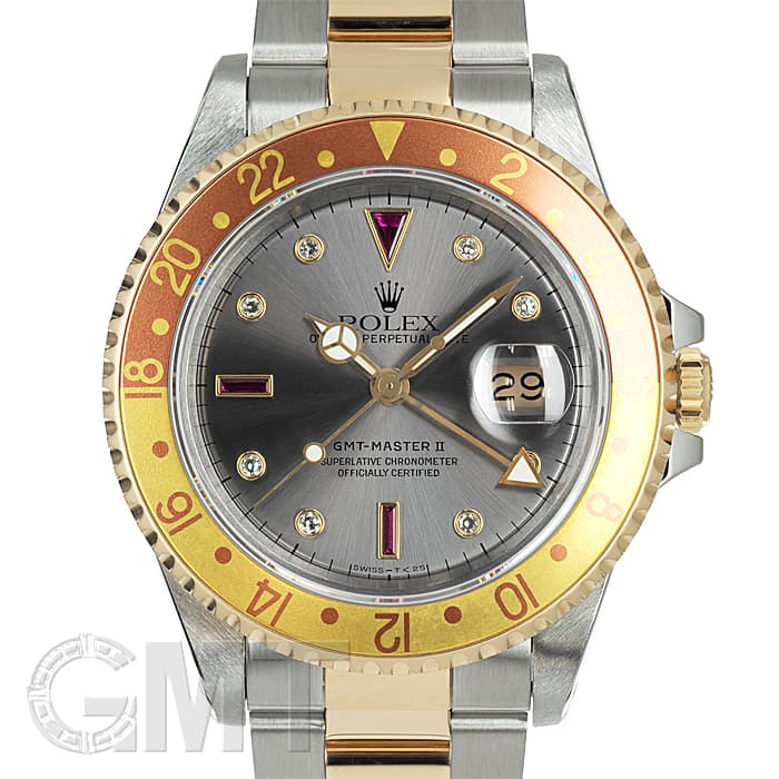 中古)ROLEX ロレックス GMTマスター II 16713RG グレー S番（商品ID
