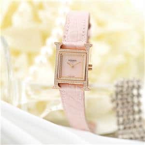 中古)HERMES エルメス Hウォッチ HH1.174.400 ピンクゴールド 付属品完