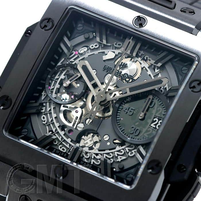 新品)HUBLOT ウブロ スクエア・バン ウニコ オールブラック 821.CX