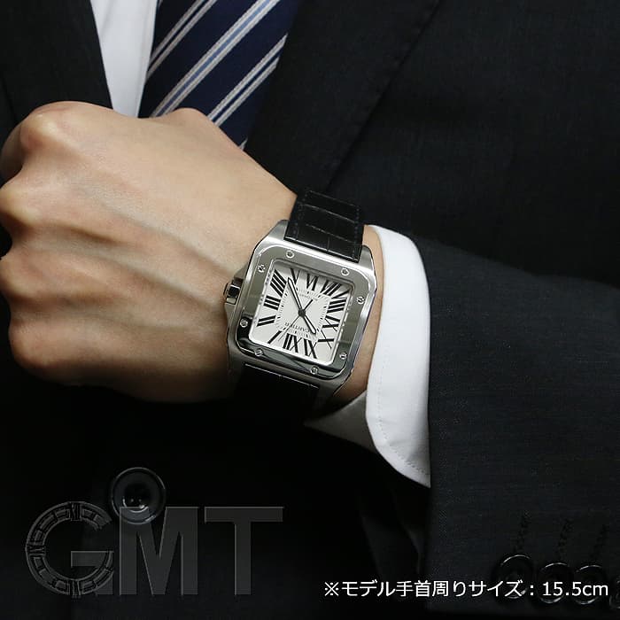 カルティエ CARTIER W20073X8 サントス100LM 自動巻き 中古)CARTIER カルティエ サントス 100 LM W20073X8（商品ID