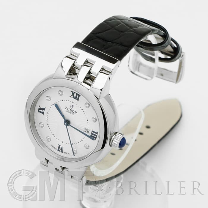新品)TUDOR チューダー クレア ドゥ ローズ M35500 ホワイト 革（商品