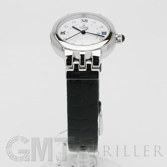 チューダー(チュードル) TUDOR 腕時計 クレア ドゥ ローズ M35500-0010 デイト 8ポイント ダイヤインデックス ギョーシェ ブルー文字盤 SS 自動巻き 【箱・保付き】 【中古】 新品)TUDOR チューダー クレア ドゥ ローズ M35500 ホワイト 革（商品