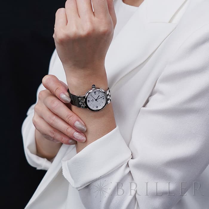 チューダー(チュードル) TUDOR 腕時計 クレア ドゥ ローズ M35500-0010 デイト 8ポイント ダイヤインデックス ギョーシェ ブルー文字盤 SS 自動巻き 【箱・保付き】 【中古】 新品)TUDOR チューダー クレア ドゥ ローズ M35500 ホワイト 革（商品