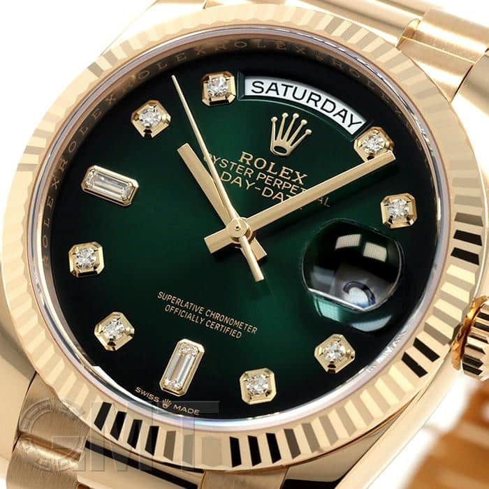 未使用)ROLEX ロレックス デイデイト 36 128238A グリーンオンブレ【未