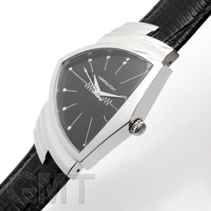 HAMILTON ベンチュラ H244112 クオーツ 腕時計 中古品 HAMILTON ハミルトン ベンチュラ H244112 ブラック クォーツ レザー