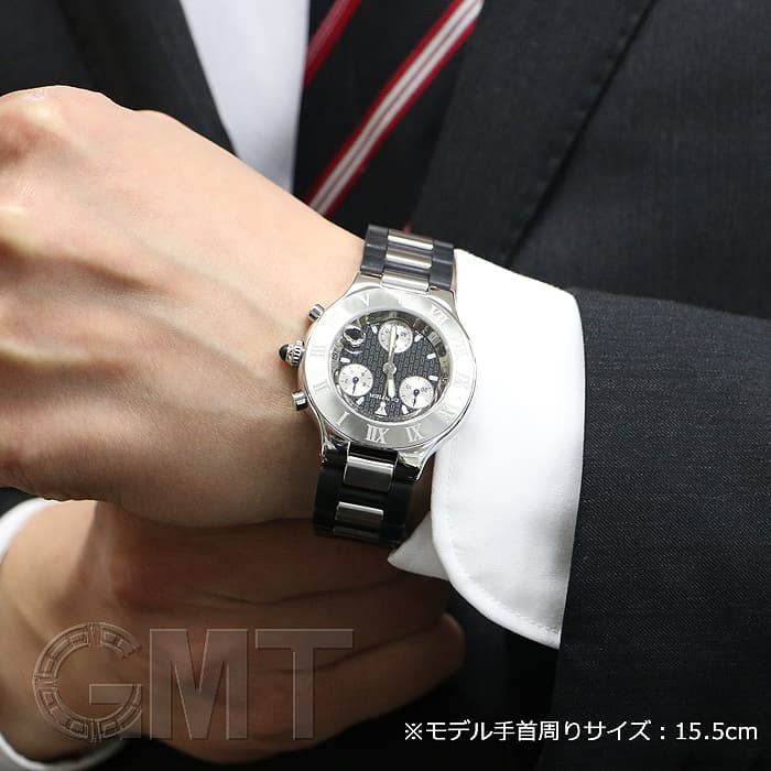カルティエ CARTIER W10197U2 クロノスカフ デイト クォーツ メンズ 