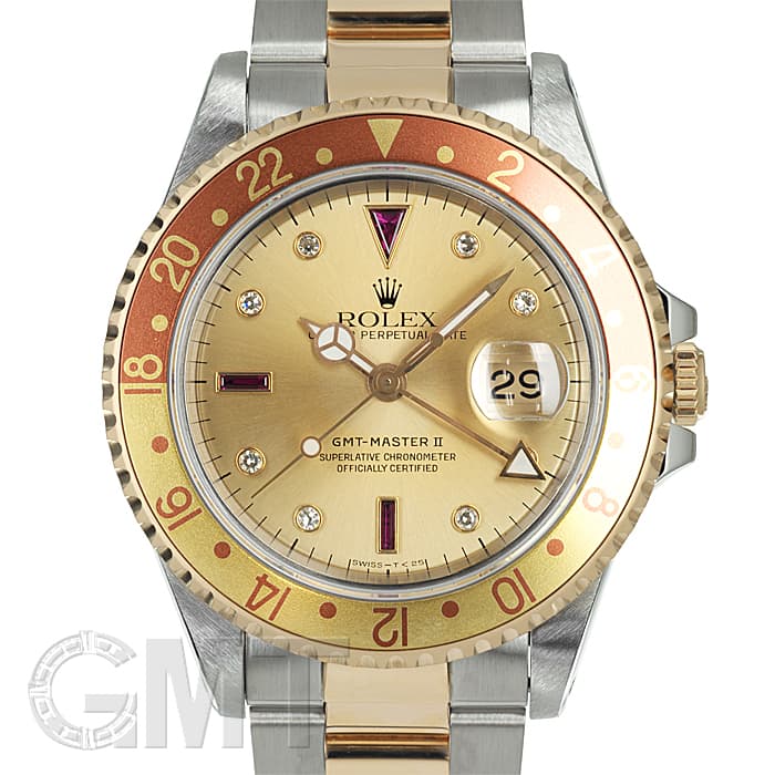 中古)ROLEX ロレックス GMTマスター II 16713RG シャンパン S番（商品