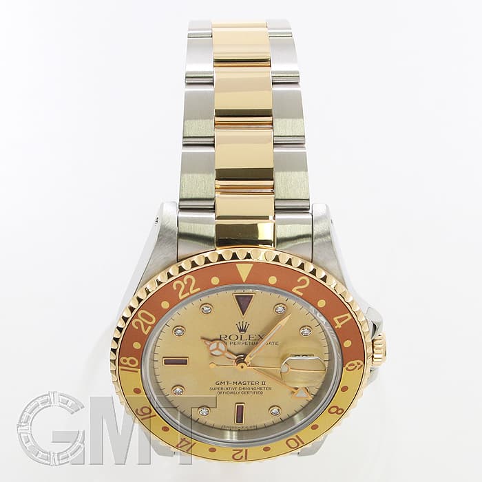 中古)ROLEX ロレックス GMTマスター II 16713RG シャンパン S番（商品
