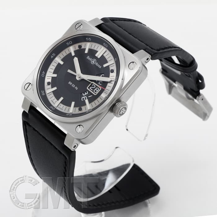 新品)BELL & ROSS ベル&ロス BR 03-96-SI-ST グランドデイト ブラック 