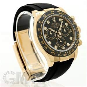 ROLEX ロレックス デイトナ 116518LNG ブラック 8Pダイヤ ラバー