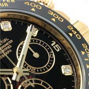 ROLEX ロレックス デイトナ 116518LNG ブラック 8Pダイヤ ラバー