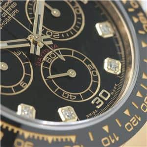 ROLEX ロレックス デイトナ 116518LNG ブラック 8Pダイヤ ラバー