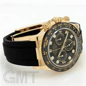 ROLEX ロレックス デイトナ 116518LNG ブラック 8Pダイヤ ラバー