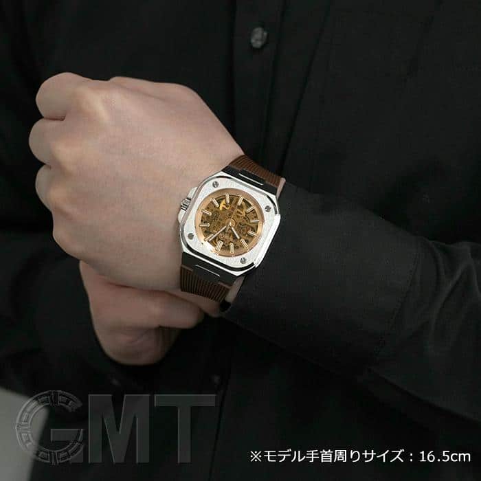 新品)BELL & ROSS ベル&ロス 05 スケルトン ゴールデン BR05A-CH-SKST