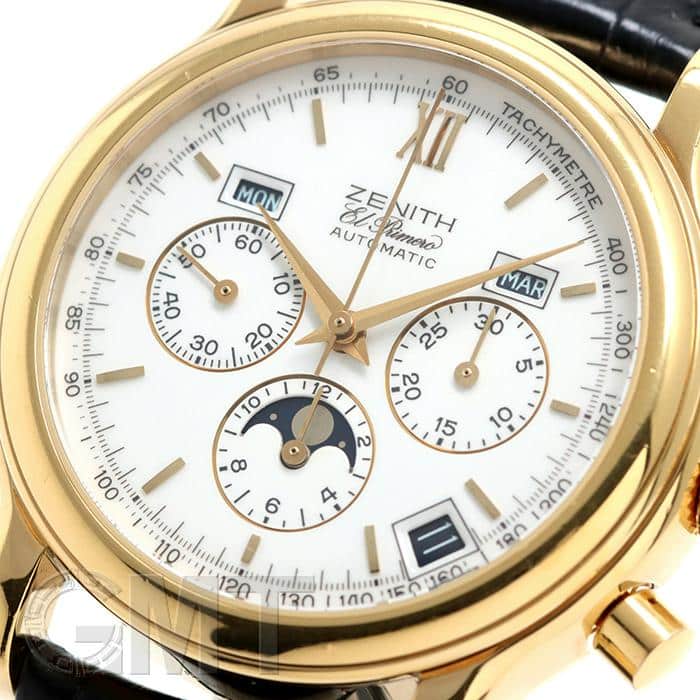 【本物保証】 保付 新品同様 ゼニス ZENITH アカデミー エルプリメロ ムーンフェイズ トリプルカレンダー 自動巻き 腕時計 2022/08 OH済 ZENITH（ゼニス） アカデミー エルプリメロ ムーンフェイズ トリプル