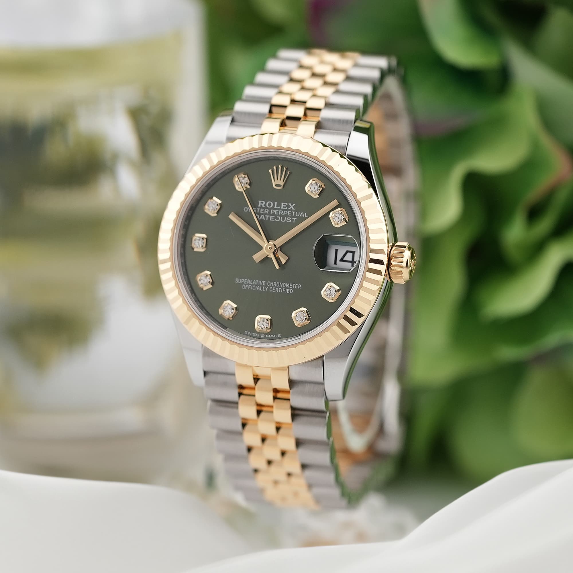 未使用)ROLEX ロレックス デイトジャスト 31 278273G オリーブグリーン