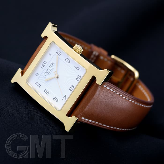 新品)HERMES エルメス Hウォッチ HH1.801.131.VBA Hウォッチ ゴールド